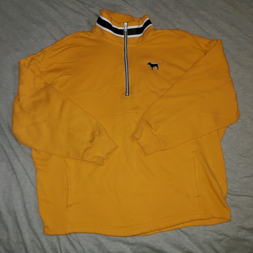 Victoria's Secret Quarter Zip Pullover Yellow